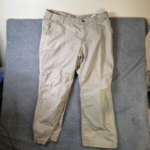 Carhartt Relaxed Fit Cargo Pants Men's 42x30 Khaki Tan Work Utility Cotton